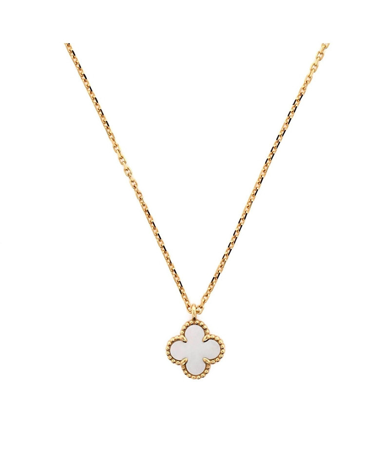 Pre-Owned Van Cleef & Arpels Sweet Alhambra Pendant Necklace 18K Gold and Mother of Pearl, 16 - 15.25 | Bloomingdale's (US)