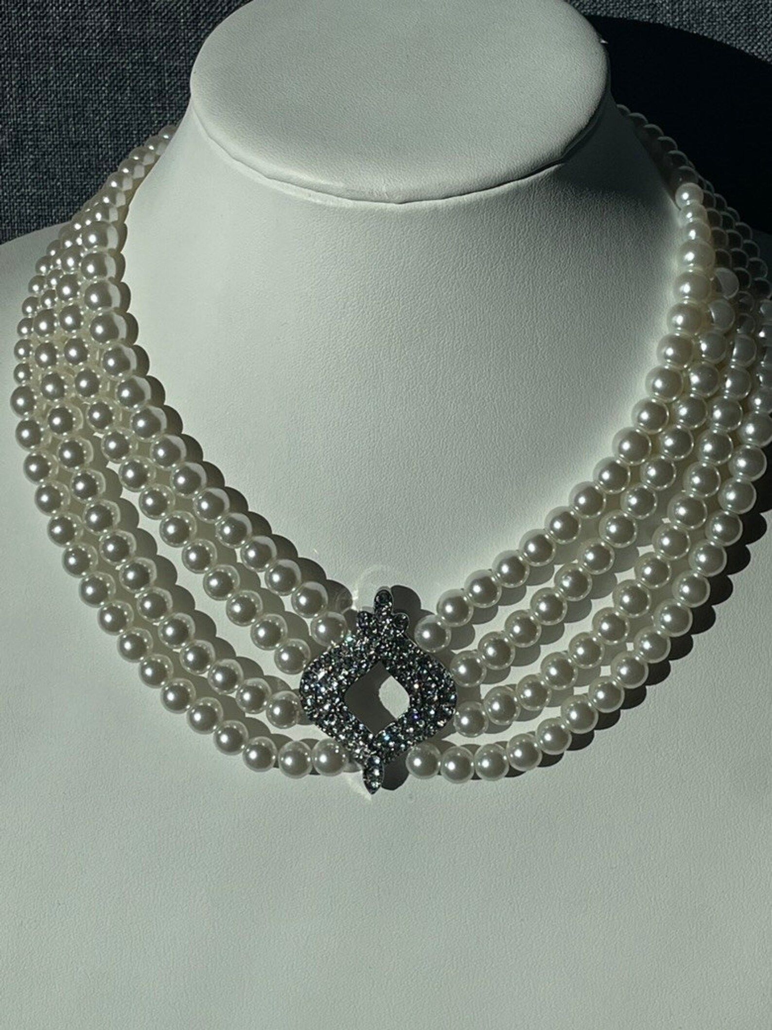 Kate Middleton Queen Elizabeth Pearl Diamond Necklace - Etsy | Etsy (US)