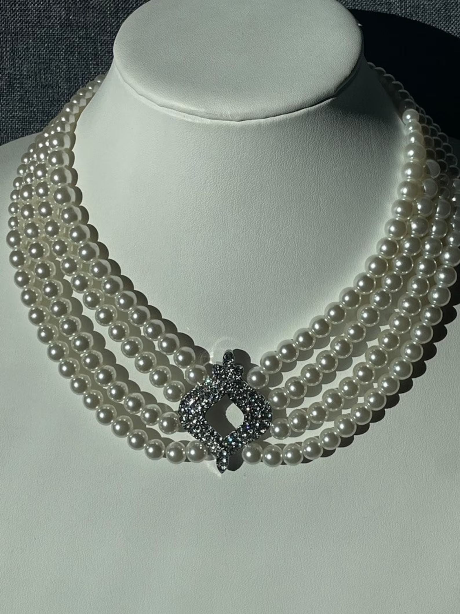 Kate Middleton Queen Elizabeth Pearl Diamond Necklace - Etsy | Etsy (US)