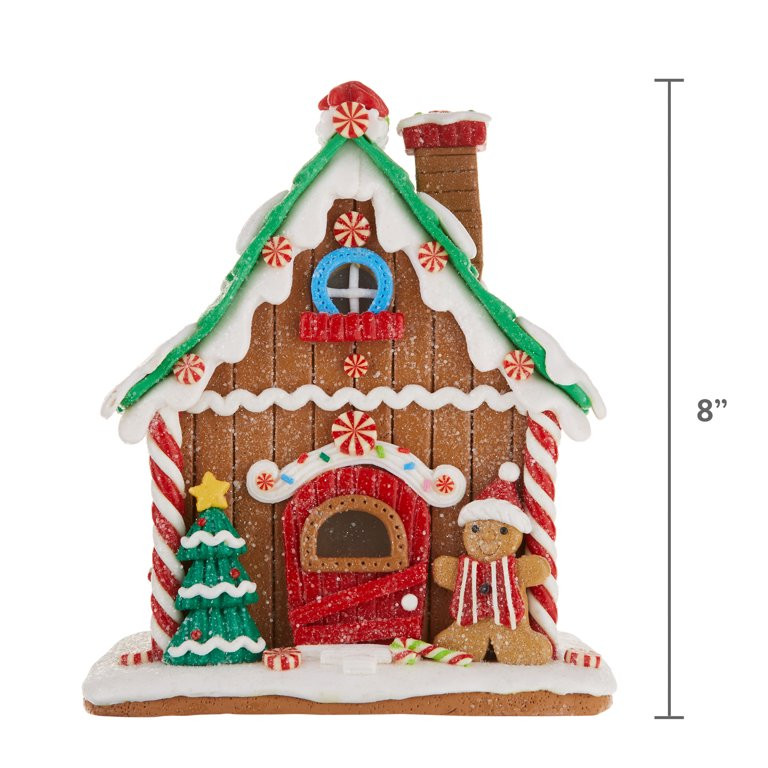 Christmas Village Light-Up Gingerbread House, 8", by Holiday Time | Walmart (US)