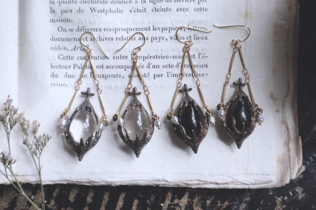 Philosopher's Egg Earrings(pair)alchemy Jewelry,egg Gem Stone,forest Witch,antique Earrings,wicca... | Etsy (US)