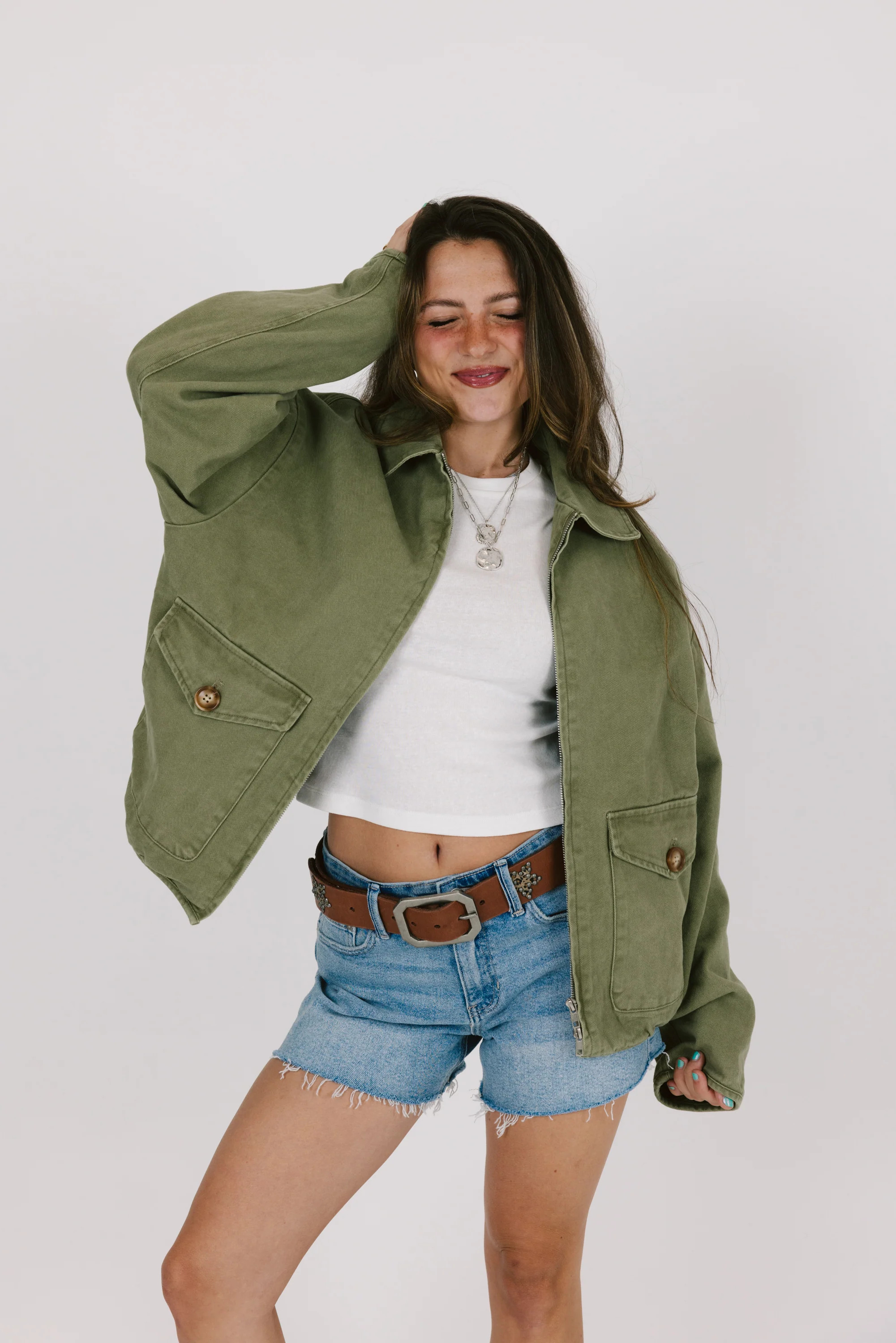 Erica Jacket in Olive | Grey Bandit