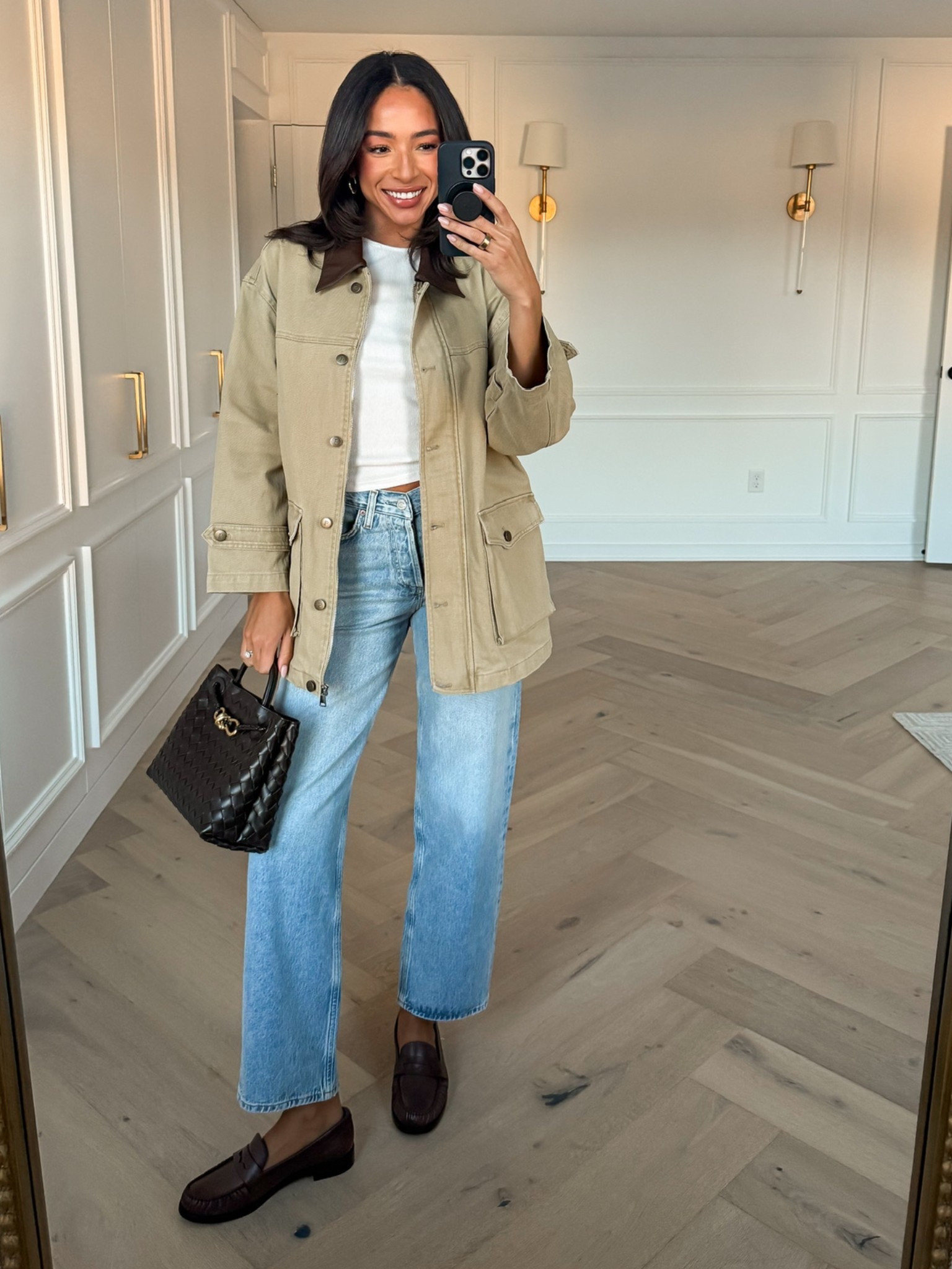 Use code NENA20 for 20% OFF $100 order! Wearing size xs tee, size small barn jacket  and size 25 jeans 


Spring outfit 
Jeans 
Casual outfit 
Anthro same
Anthro code 

#LTKSaleAlert #LTKStyleTip #LTKSeasonal