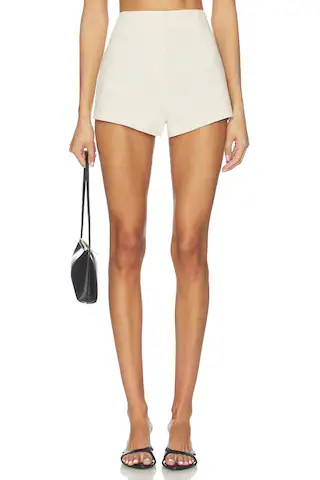 Orsino High Rise Short in Almond | Revolve Clothing (Global)
