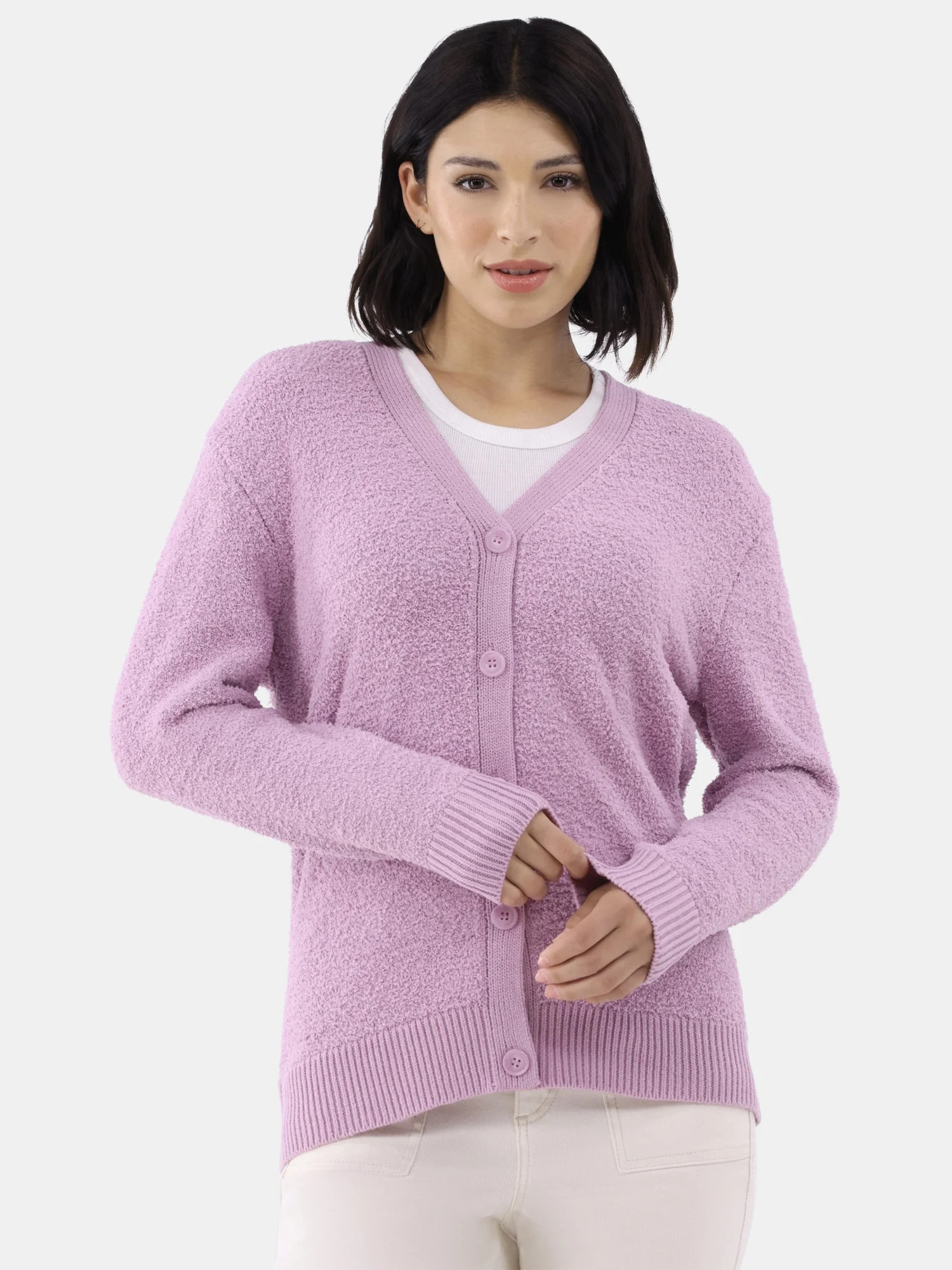 Time and Tru Women's Super Soft Button Cardigan, Sizes XS-XXXL | Walmart (US)