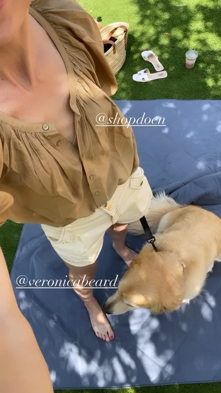 Saturday style ☀️ This blouse by Doen is so pretty and billowy on. Wearing S. Shorts are Veronica Beard size 2 (I think they run pretty true to size but if you want a little more room consider sizing up.

#LTKFind #LTKstyletip #LTKSeasonal