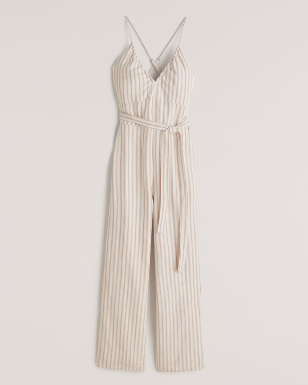 Halter Crossback Jumpsuit | Abercrombie & Fitch (US)