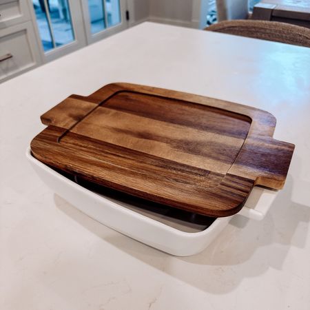 Walmart find: new baking dish with wooden lid that doubles as a stand, and protects your counters from the hot pan. Under $20!

#LTKfindsunder50 #LTKhome #LTKGiftGuide