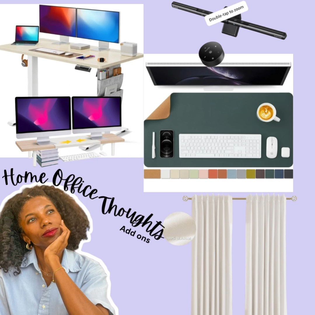 Added a monitor stand and computer screen light because ya girl gotta see 👀 #LTKhomeoffice

#LTKFindsUnder100 #LTKHome #LTKCyberWeek