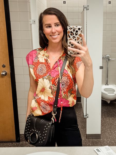 Jury duty fit // ootd // outfit of the day // business // business casual // tops // floral top // black pants 

#LTKstyletip #LTKunder100 #LTKworkwear