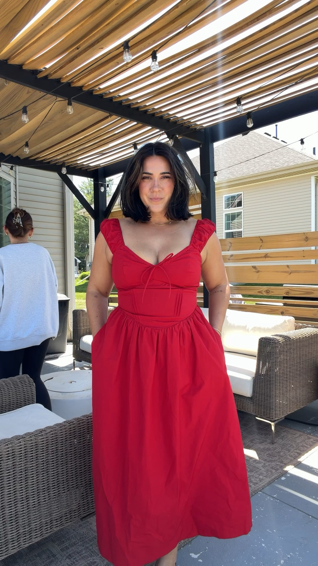 The sweetest a line dress for boxy bodies! I’m in a size M! It’s smocked so it’s forgiving! Has a built in bra :)

#LTKSaleAlert #LTKMidsize #LTKmomlife