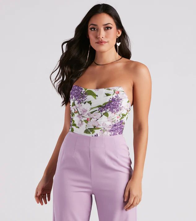 Pretty As Can Be Floral Bustier | Windsor Stores