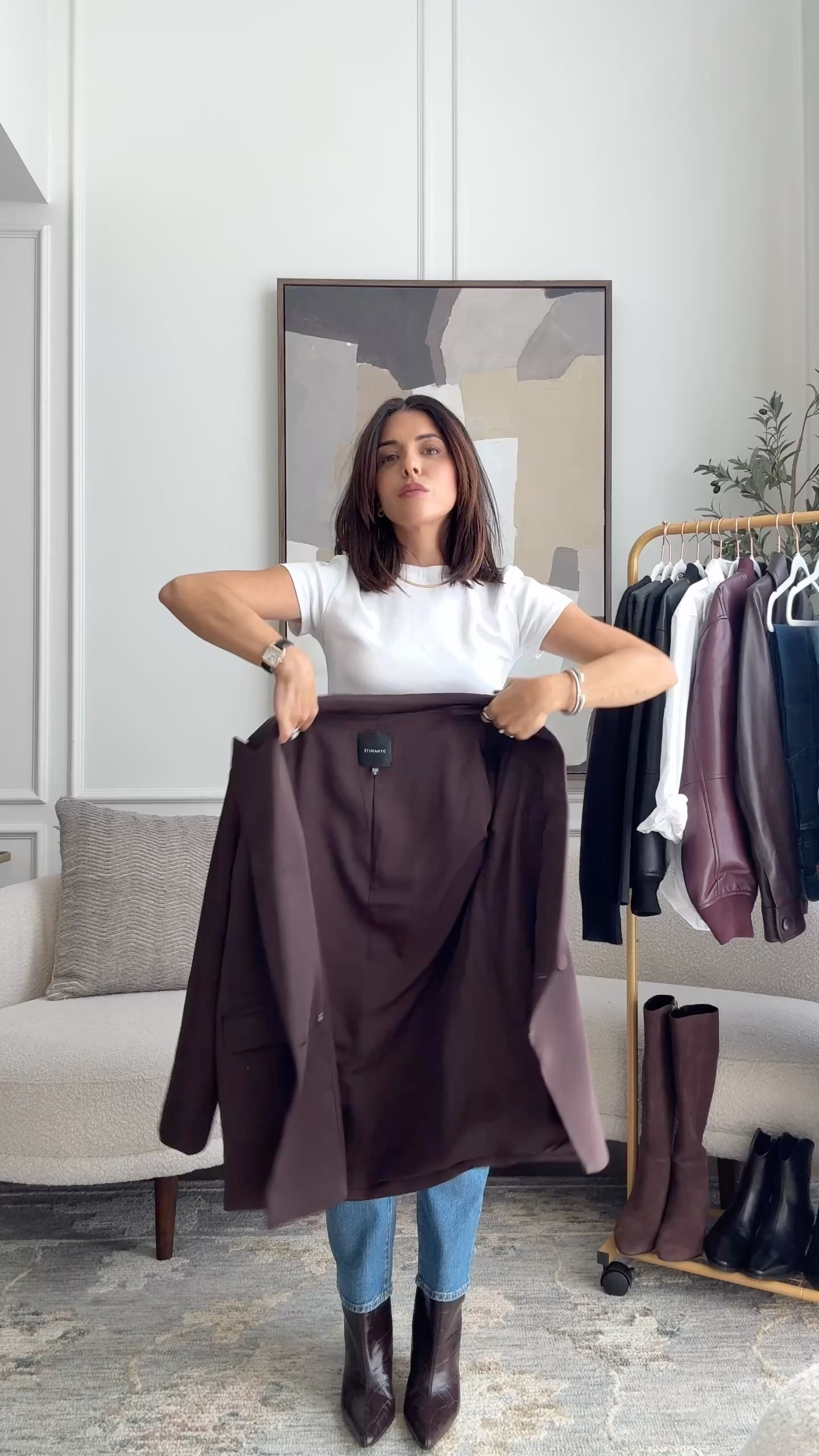 Jeans - Size 25 short 
T-shirt - size small 
blazer - size XS 

Fall, fall outfit ideas, petite, straight denim  

 #LTKcanada #LTKpetite