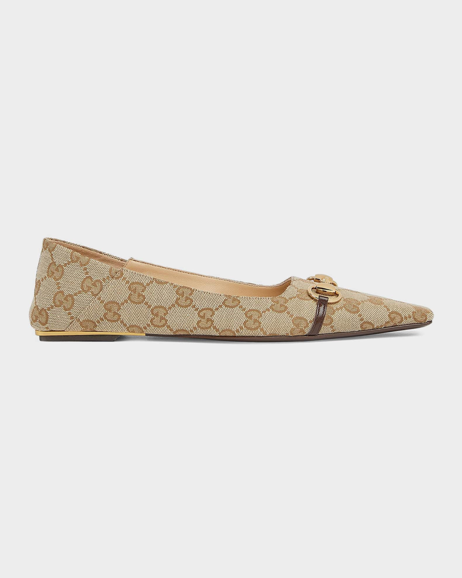 Vittoria GG Canvas Ballerina Flats | Neiman Marcus
