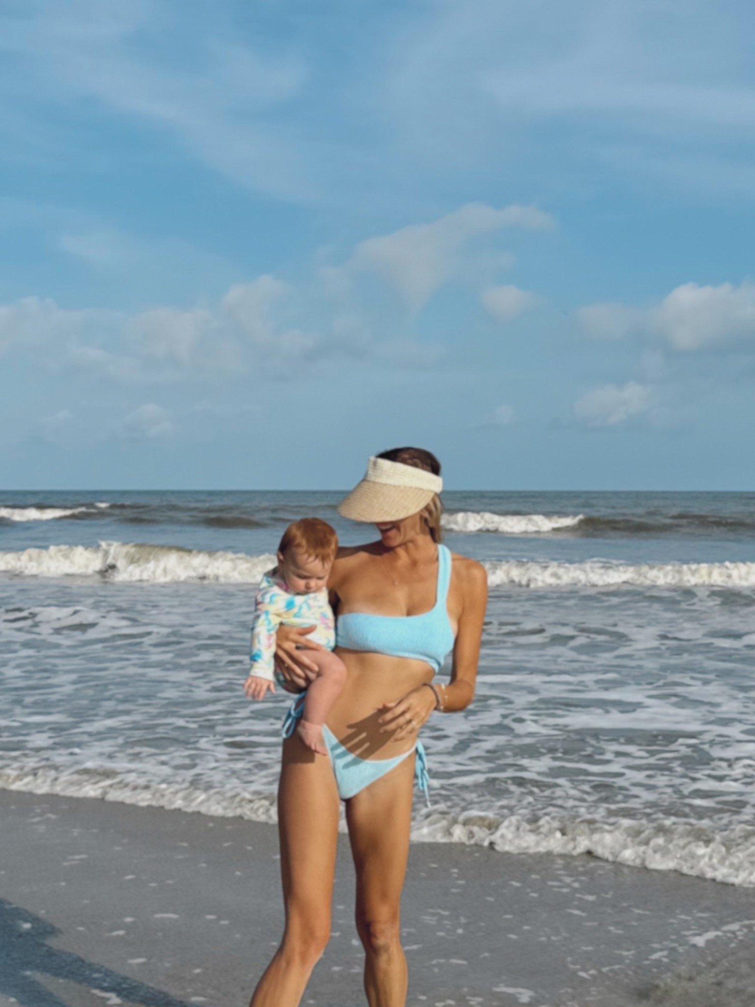 The perfect Carolina Blue textured bikini for summer 🩵🩵🩵

#LTKFamily #LTKBaby #LTKSwim