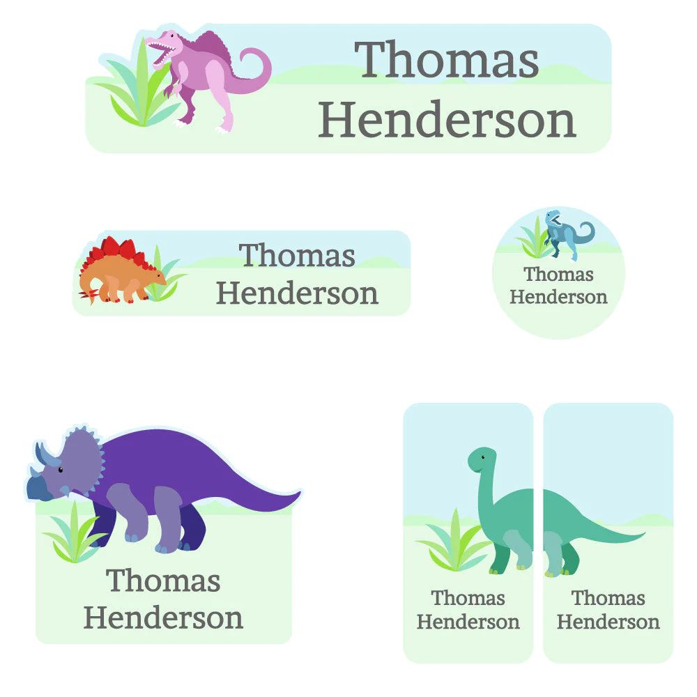 Dinosaurs Kindergarten Labels Pack | Name Bubbles