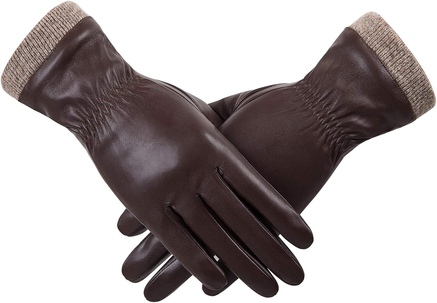 REDESS Winter Leather Gloves for Women, Wool Fleece Lined Warm Gloves, Touchscreen Texting Thick ... | Amazon (US)