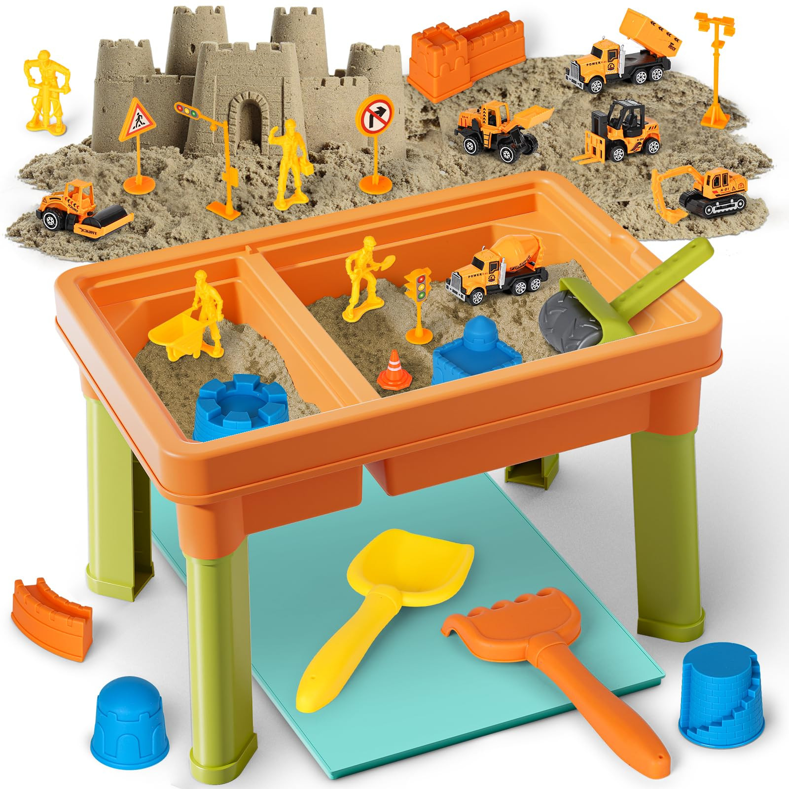 Lehoo Castle Sensory Table with Sensory Sand, Indoor Sensory Bin with Lid & 2.6lbs Play Sand, Con... | Amazon (US)