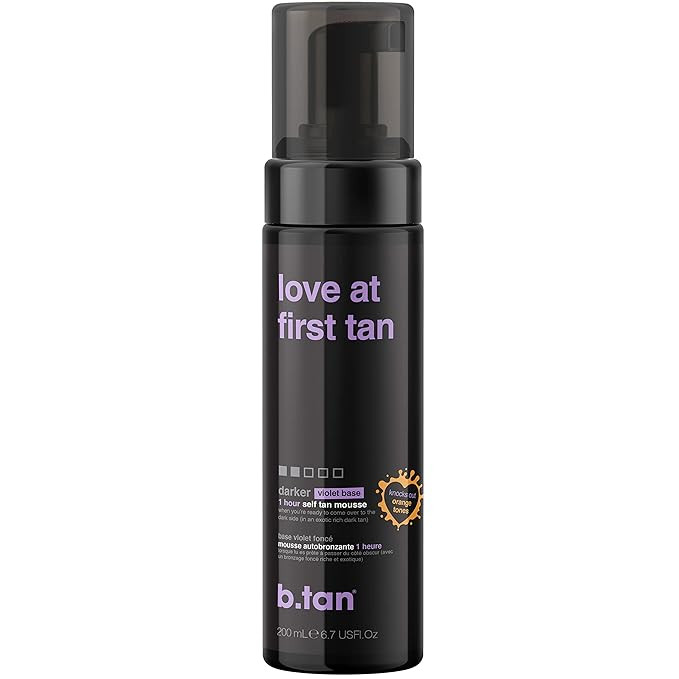 b.tan Violet Base Self Tanner Mousse | Love At First Tan - Best, 1 Hour Express Sunless Tanning F... | Amazon (US)