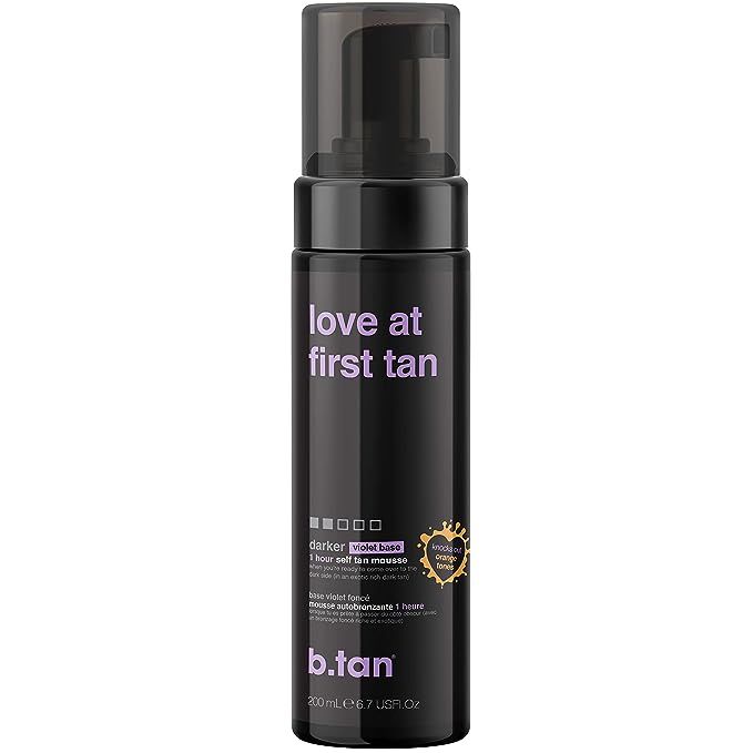 b.tan Darker Self Tanner | Love At First Tan - Fast, 1 Hour Sunless Tanner Mousse, Violet-Based, ... | Amazon (US)