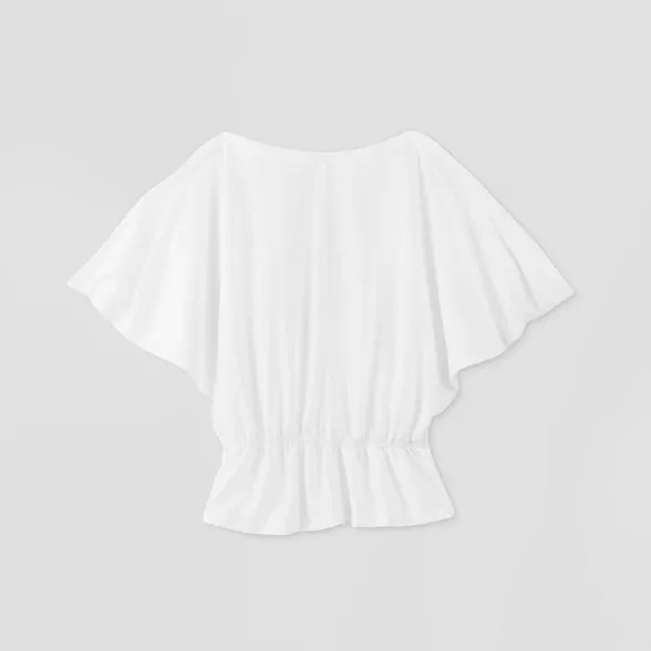 Women's Batwing Short Sleeve Blouse - Prologue™ White | Target
