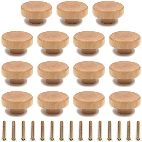 MY MIRONEY Round Wood Cabinet Knobs Pulls Handles 1.5" Diameter Hardware Furniture Drawer Knobs D... | Amazon (US)