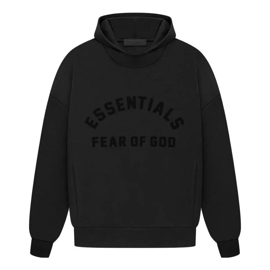 Fear of God Essentials SS23 Arch Logo Hoodie 'Jet Black' 192SP232050F | KICKS CREW