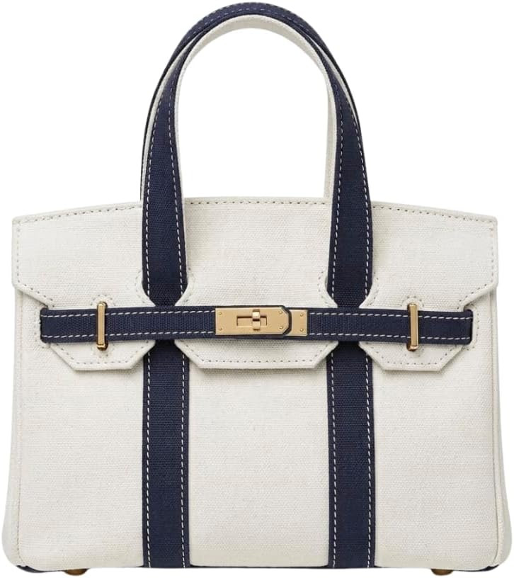 Canvas & Clutch Boatkin Mini Canvas Handbag, 25 cm, Structured Mini Tote with Top Handles and Tur... | Amazon (US)