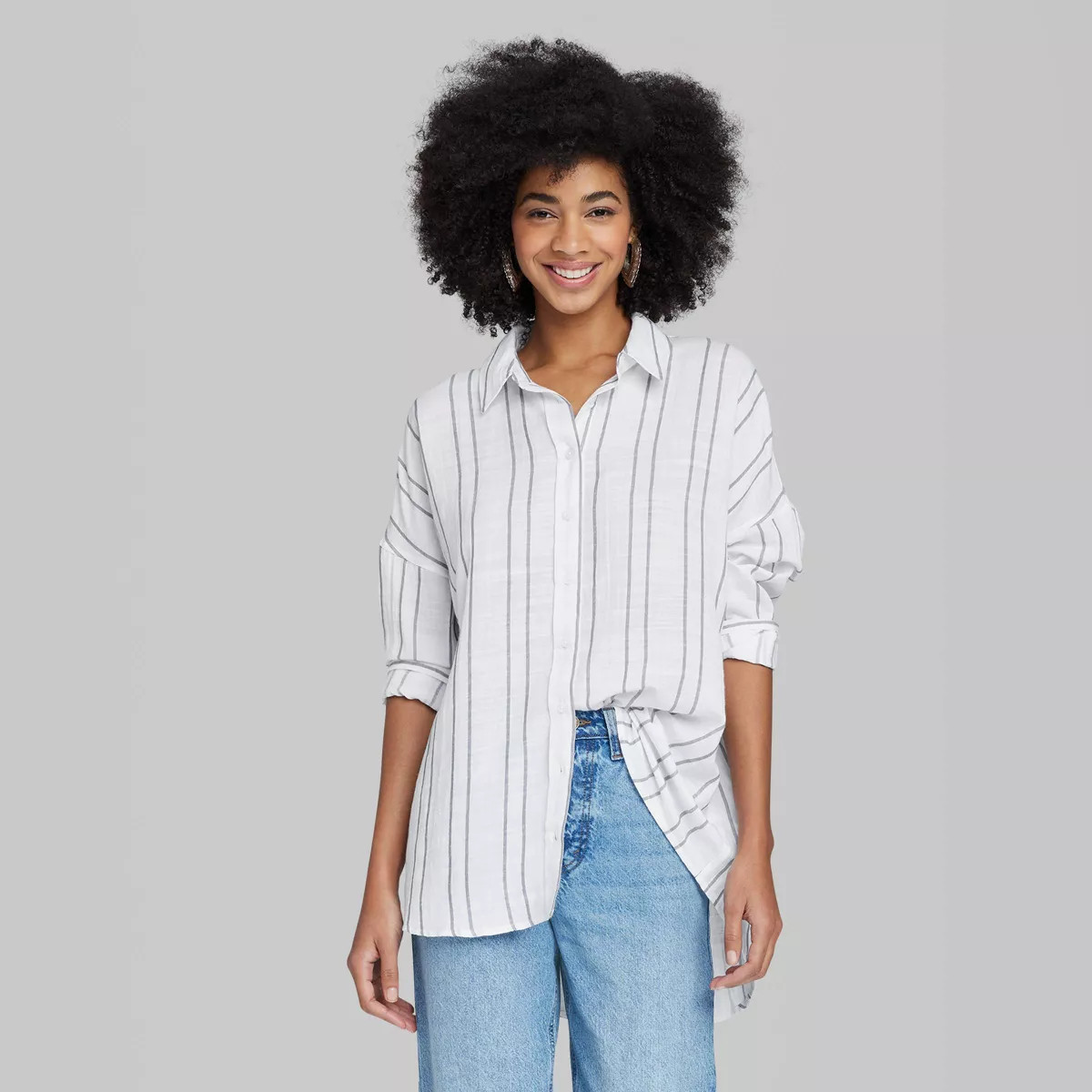 Women's Long Sleeve Oversized Button-Down Shirt - Wild Fable™ | Target