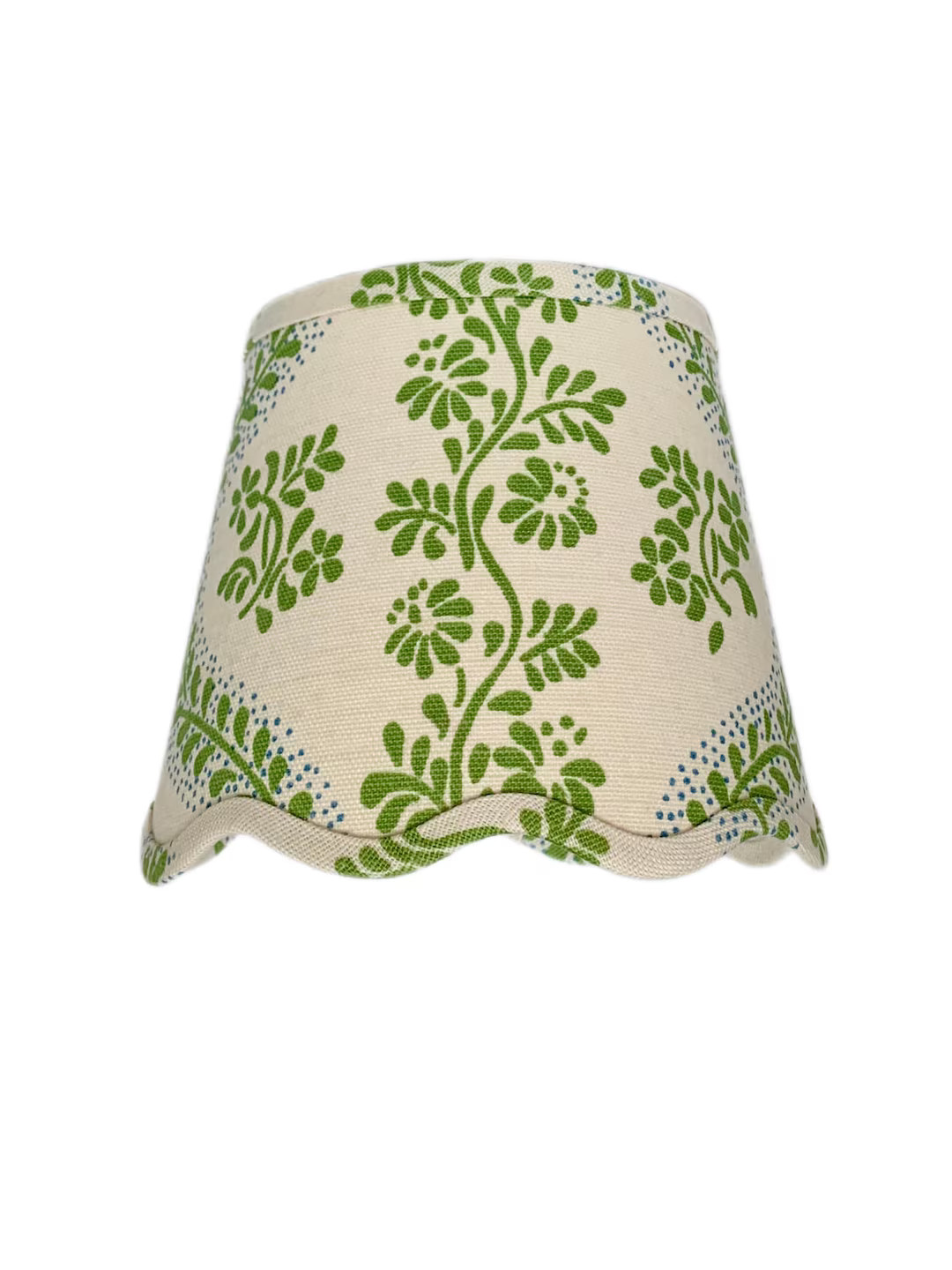 Green Scalloped Sconce Shade: Sister Parish Dolly Fabric, Custom Made - Etsy | Etsy (US)