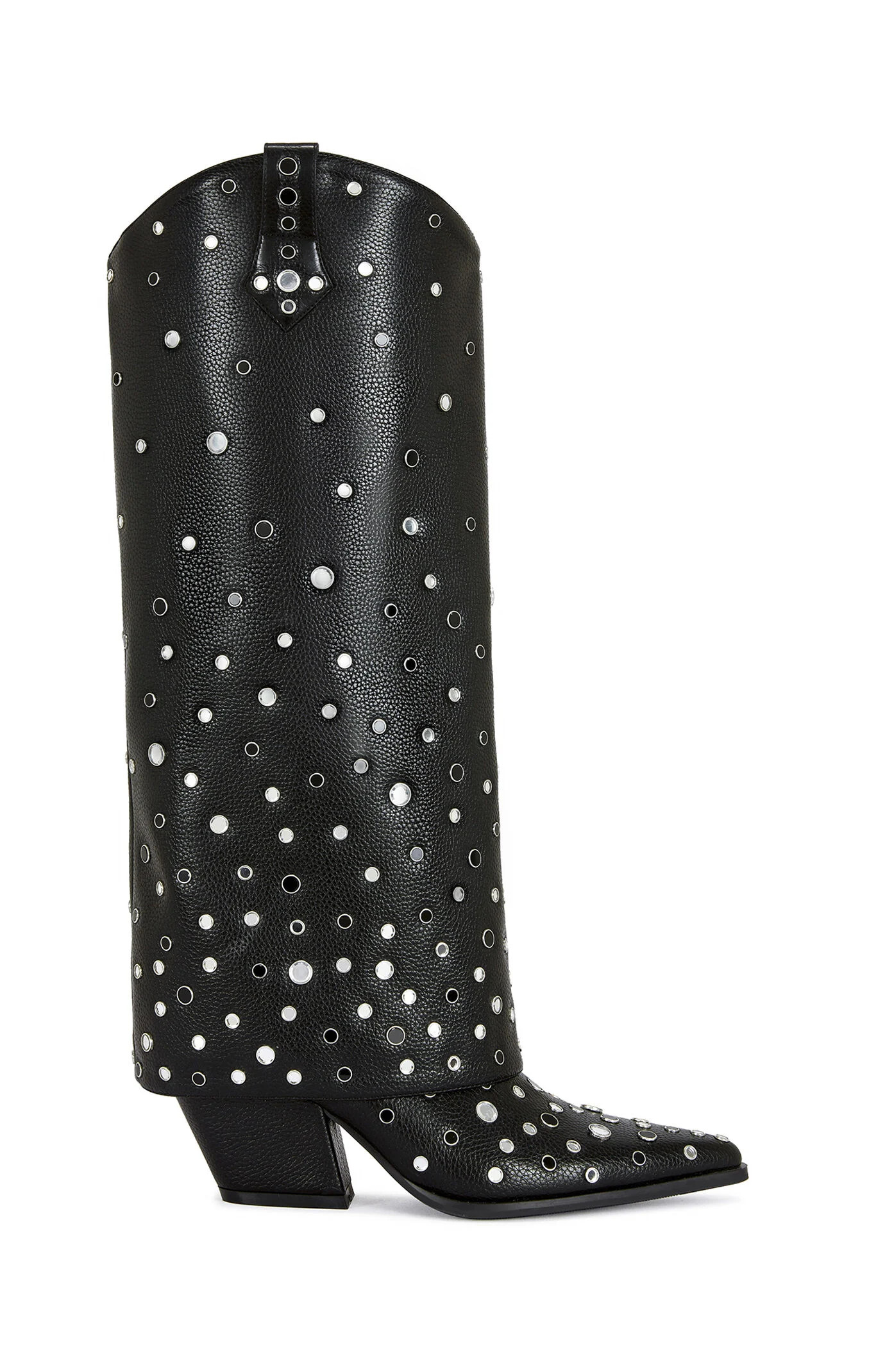 AZALEA WANG Women's Madlock Faux Leather Western Boots in Black - Size 6 | PacSun