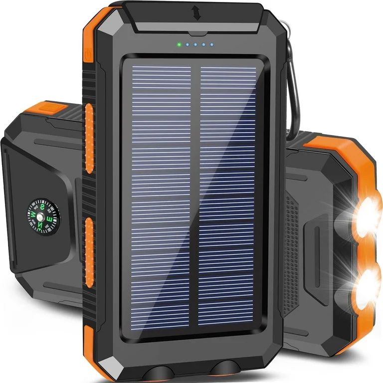 20000mAh Solar Charger for Cell Phone iPhone, Portable Solar Power Bank with Dual 5V USB Ports, 2... | Walmart (US)