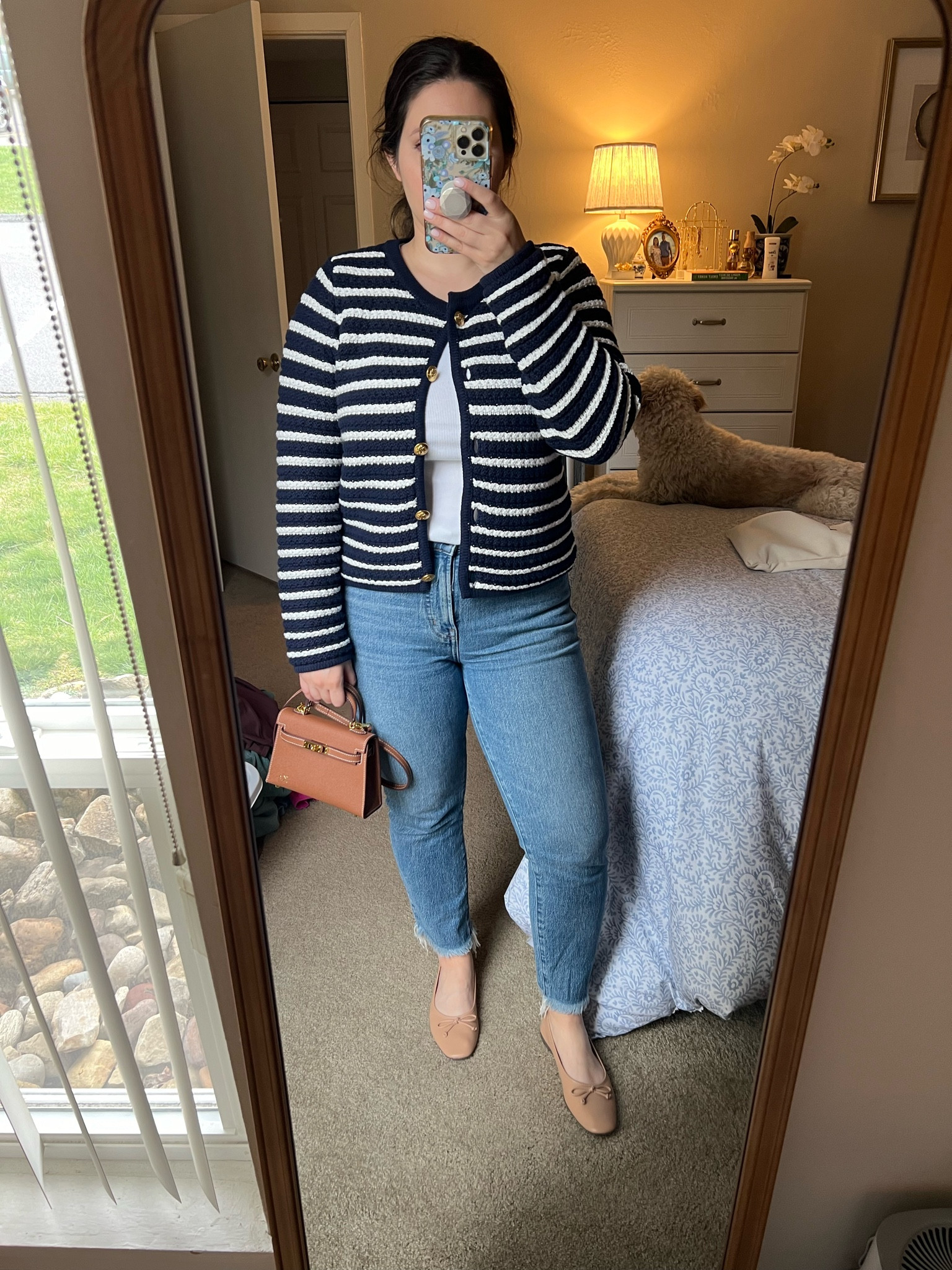 Spring outfit / lady jacket / madewell jeans / ballet flats / nude flats 

#LTKstyletip #LTKshoecrush #LTKmidsize