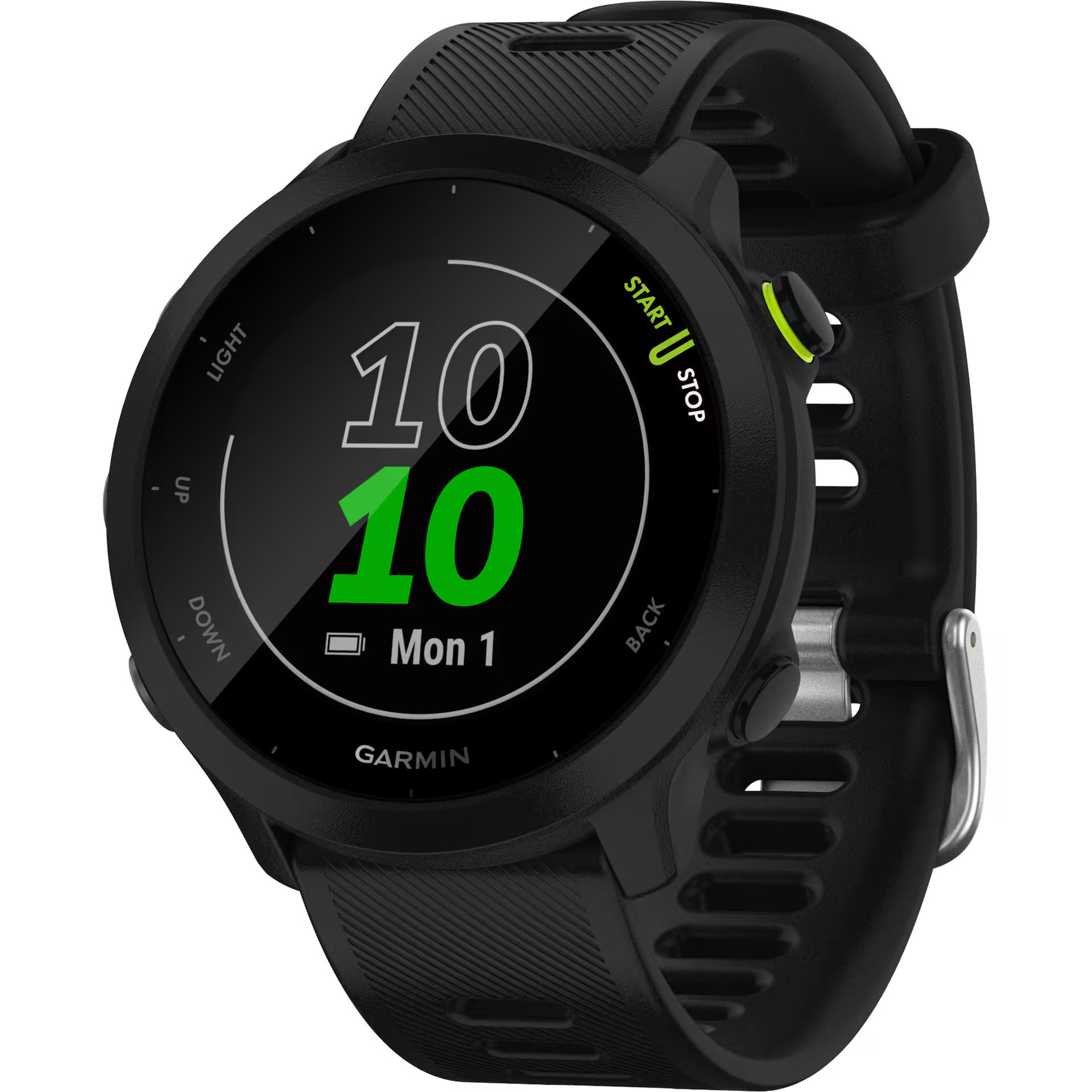 Garmin - Forerunner 55 GPS Smartwatch 42mm Fiber-Reinforced Polymer - Black | Best Buy U.S.