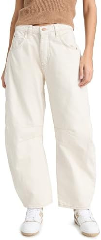 Free People Women's Good Luck Mid-Rise Barrel Jeans | Amazon (US)