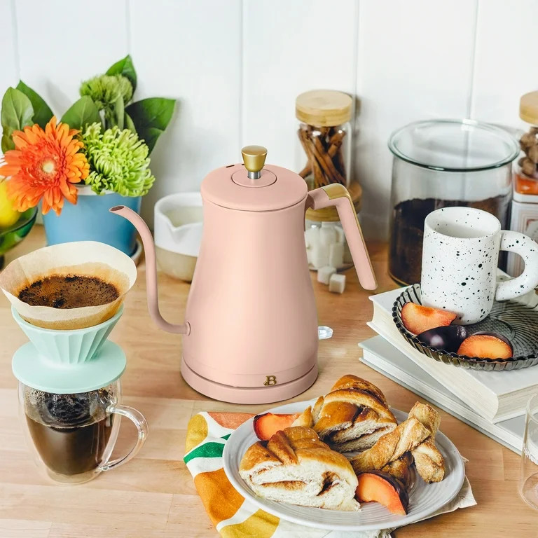 Beautiful 1-Liter Electric Gooseneck Kettle 1200 W, Rose by Drew Barrymore | Walmart (US)
