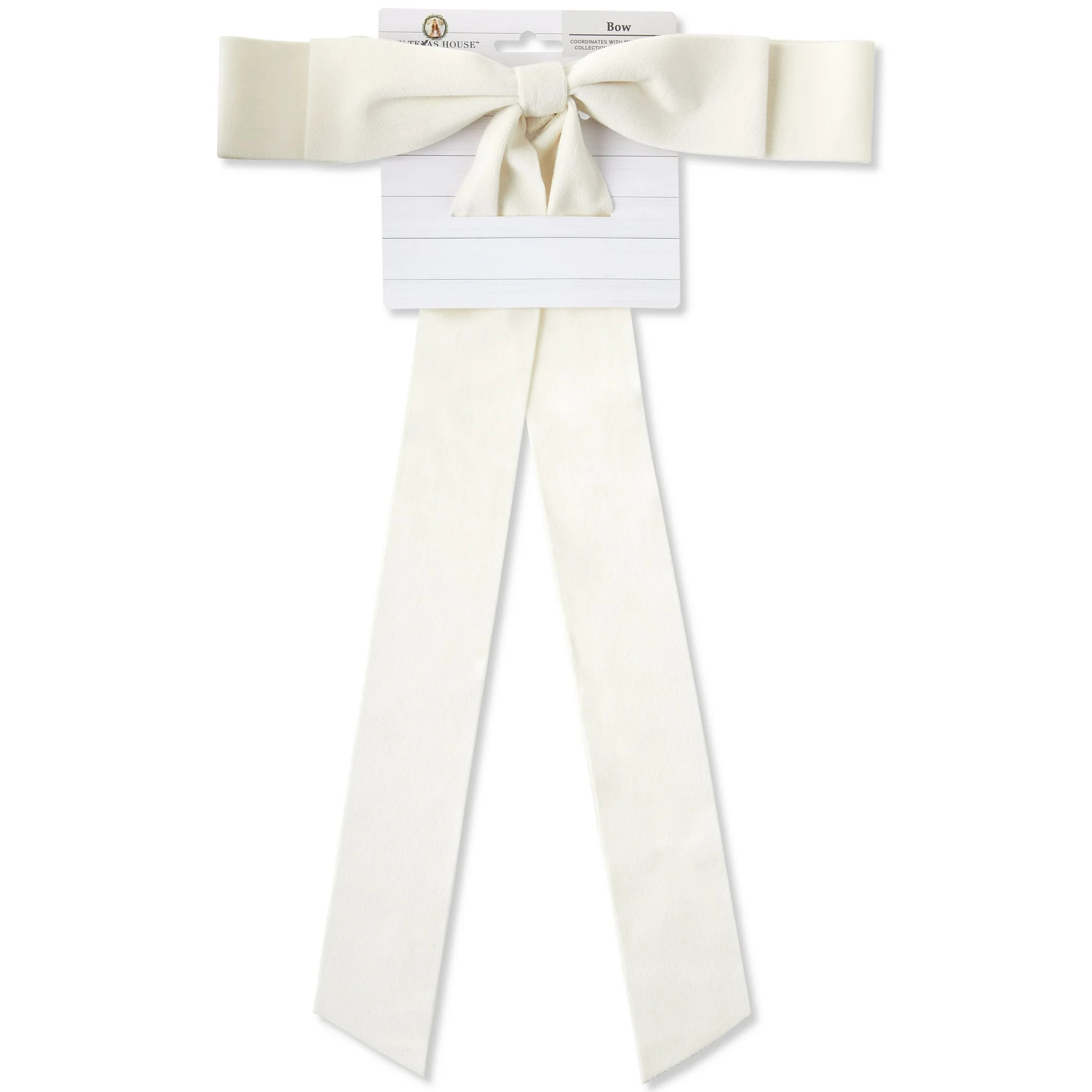Ivory Floppy Suede Decorative Christmas Bow, 18", by My Texas House | Walmart (US)