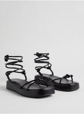 Tie Ankle Strappy Flatform Sandal (WW) | Torrid (US & Canada)
