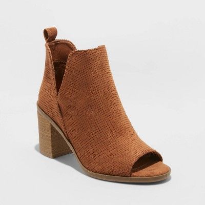 Women's Charlee Microsuede Laser Cut Out Bootie - Universal Thread™ | Target
