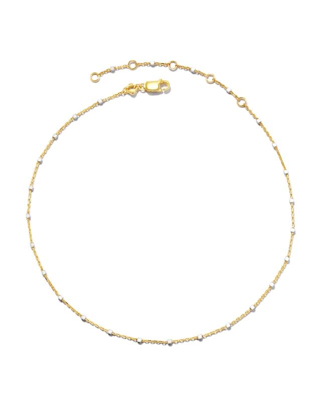 Single Satellite Chain Anklet in Sterling Silver & 18k Yellow Gold Vermeil | Kendra Scott