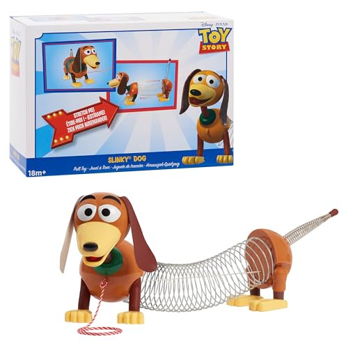 Disney and Pixar Toy Story Slinky Dog Pull Toy, Walking Spring Dog Toy with Leash, Classic Stretch Toy for Toddlers, Preschool Kids Toys Ages 18 Months and Up, Basket Stuffers by Just Play | Amazon (US)