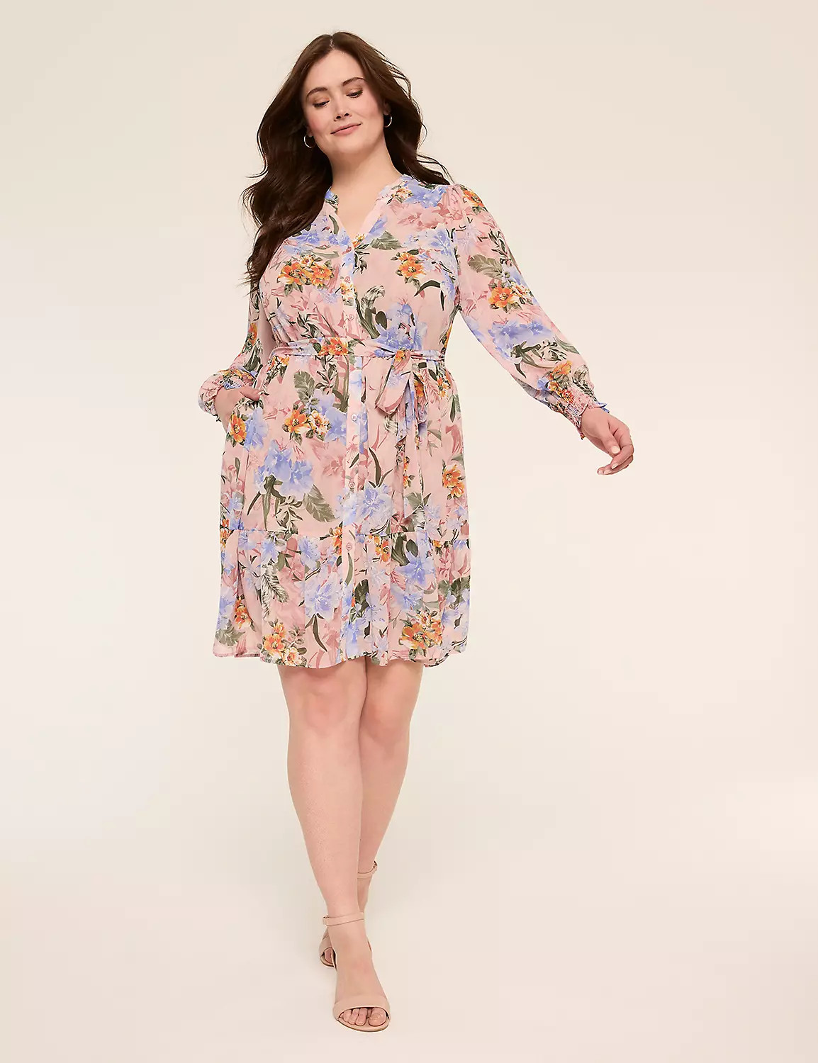 Long-Sleeve Button Shirt Dress | Lane Bryant (US)