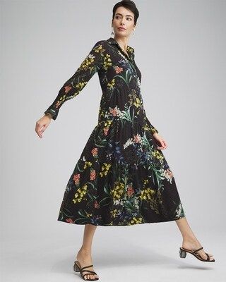 Floral Jacquard Tiered Dress | Chico's