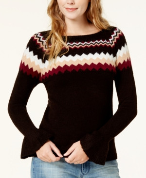 kensie Fair Isle Bell-Sleeve Sweater | Macys (US)