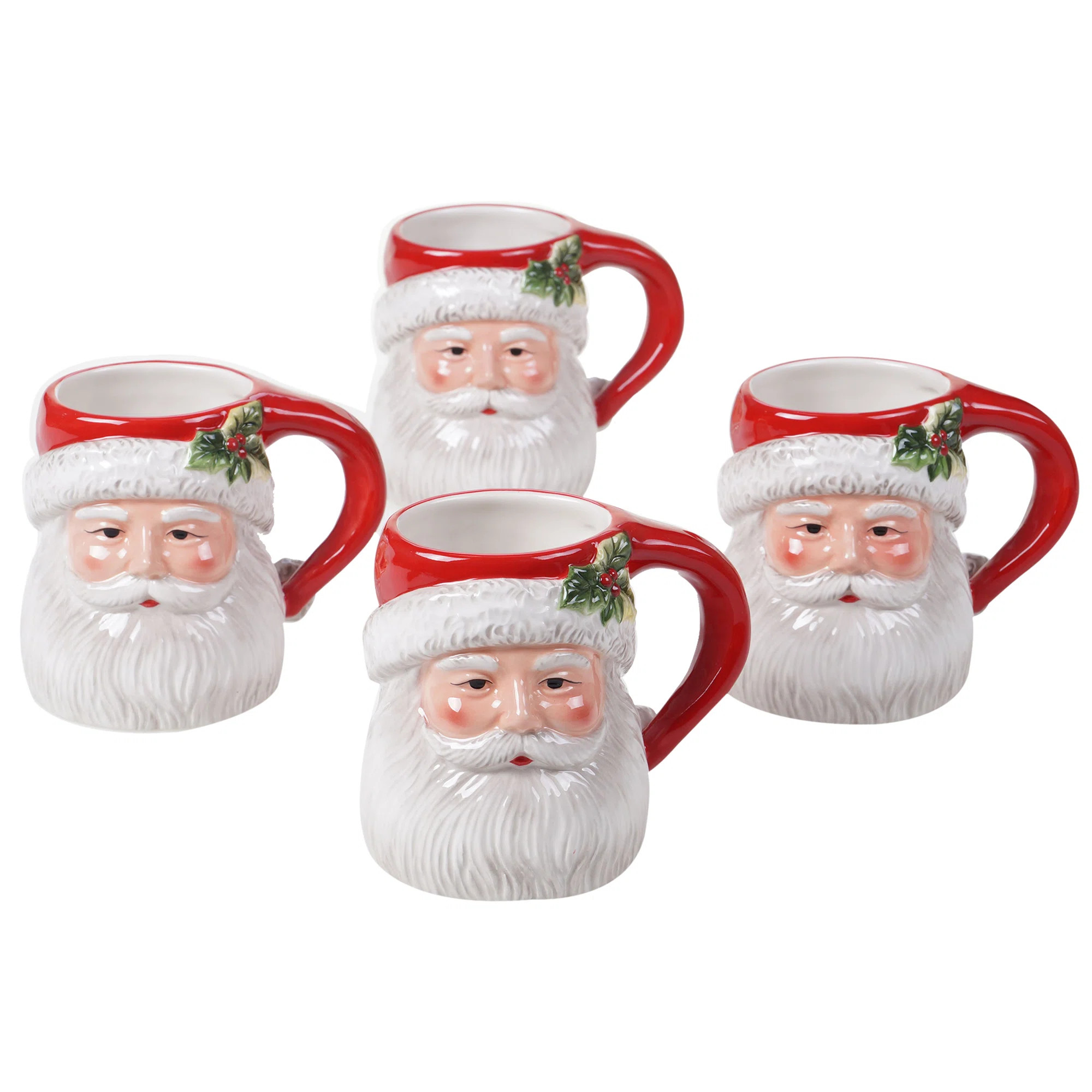 Certified International Magic Of Christmas  Santa Set Of 4  Mugs (Set of 4) | Wayfair North America