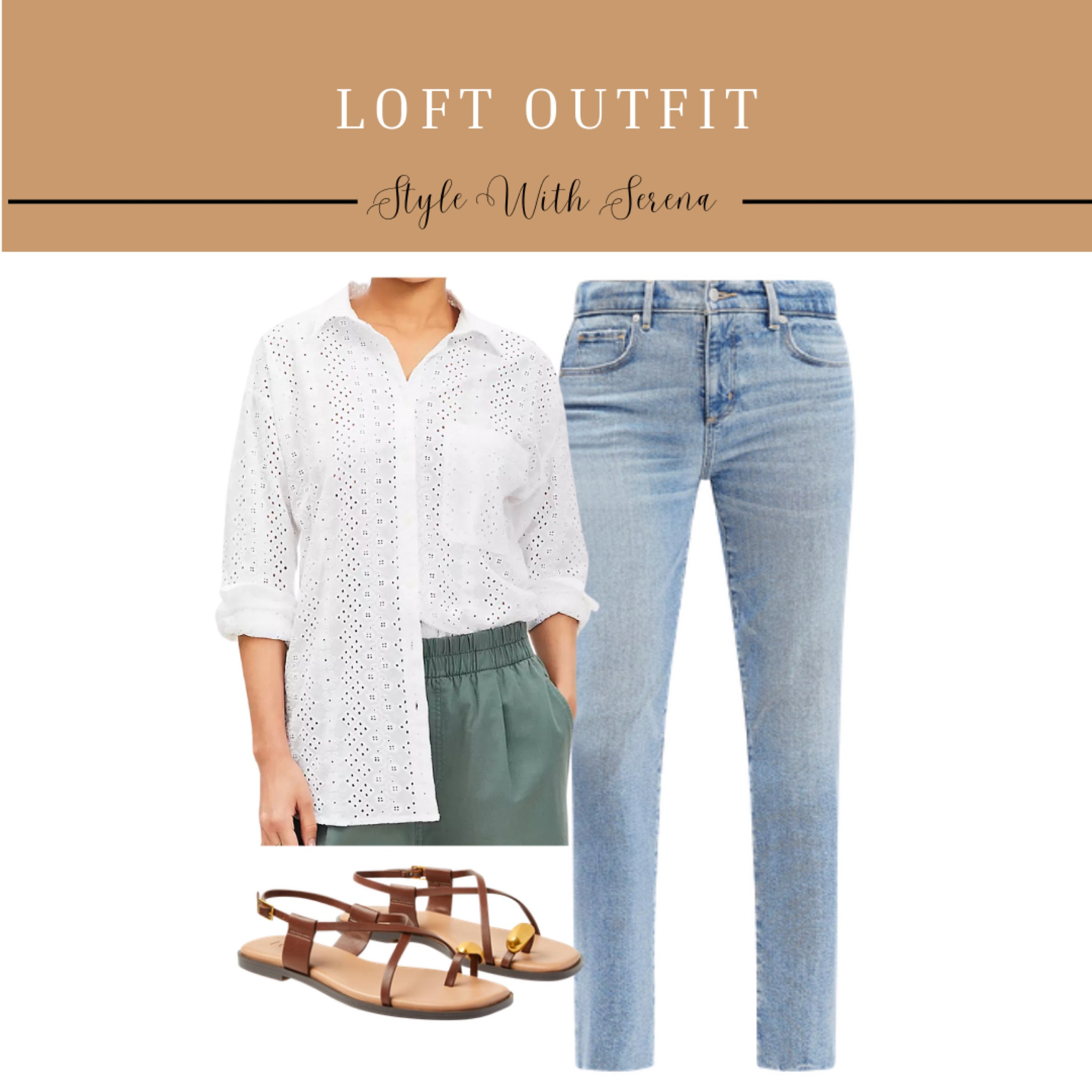 Loft outfit, jeans, denim, white blouse, spring outfit, sandals, sale, white top 

#LTKOver40 #LTKFindsUnder100 #LTKStyleTip