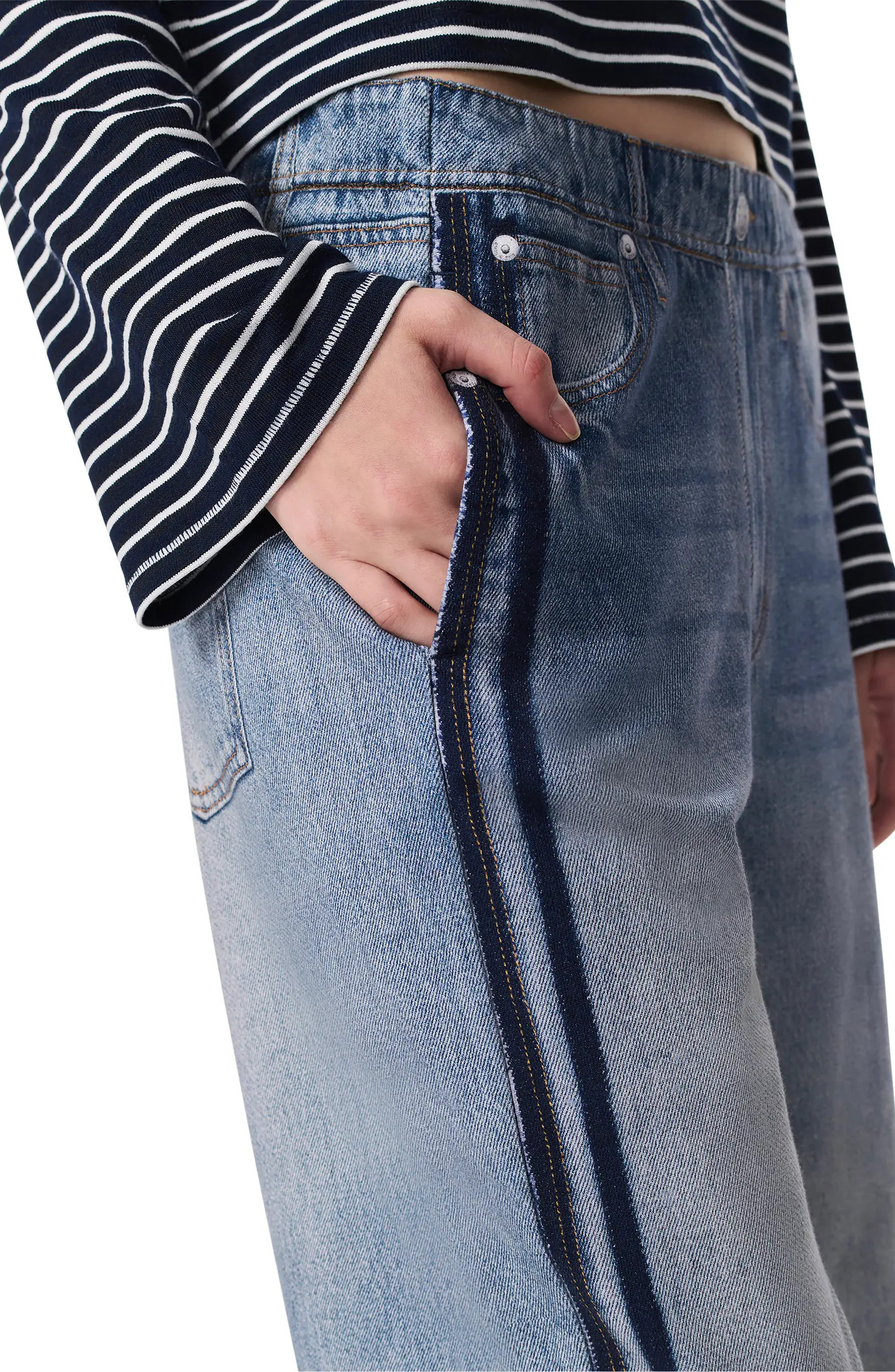 Miramar Track Stripe Cotton Terry Sweatpant Jeans | Nordstrom