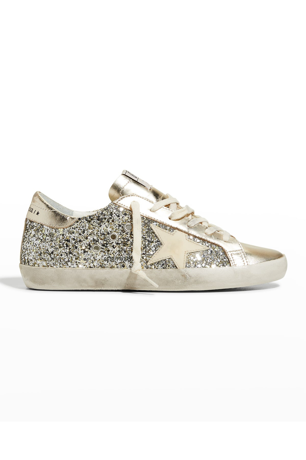 Superstar Metallic Glitter Low-Top Sneakers | Neiman Marcus