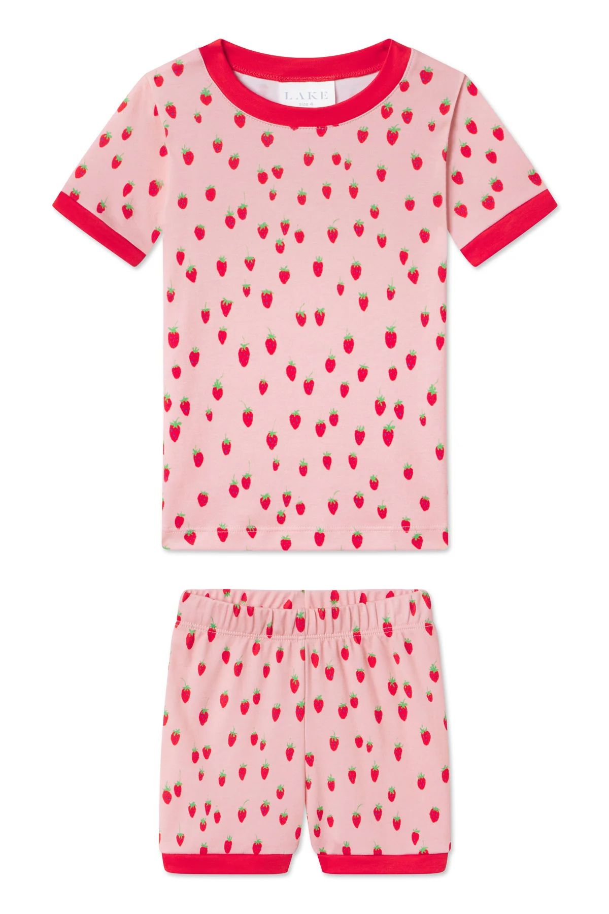 Kids Shorts Set in Strawberry Patch | Lake Pajamas