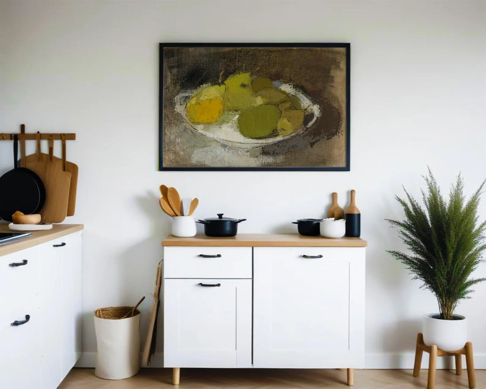 Rustic Still Life Green Fruits PRINTABLE Wall Art | Modern Abstract Painting Minimalist Home Deco... | Etsy (US)